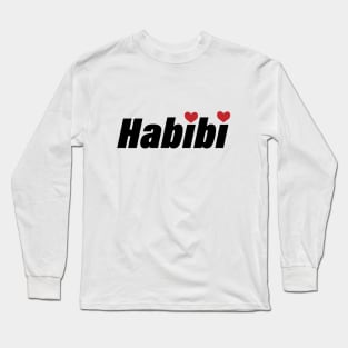 Habibi  fun text design Long Sleeve T-Shirt